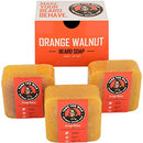 Tame the Wild Orange Walnut Beard Soap - Natural Beard Wash - Beard Shampoo & Conditioner - Mens Exfoliating Face & Body Scrub - Made of Shea Butter & Coconut Oil - 3 Pack Set of 5oz Bars TAME THE WILD MAKE YOUR BEARD BEHAVE
