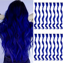 TOFAFA 16 Pcs Colored Hair Extensions Curly Wavy Clip in Synthetic Hairpiece Streak for Girls Women Kid, Multi-colors Party Highlights (Orange) TOFAFA