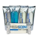 Freshscent Hotel Collection 250 Piece Set. Travel Size Amenities Bulk Toiletries Kit of 50 Each 1oz tubes Shampoo, Conditioner, Body Wash and Lotion. 50 Bars 1oz Soap Infinity Warehouse