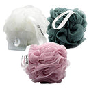 Dip & Dab Premium Body Loofahs + Self-adhesive Hook: Bath & Shower Scrubbing & Exfoliating Loofah Sponges (3 count, 60 gram): 2 Packs/6 Body Puffs Total DIP & DAB