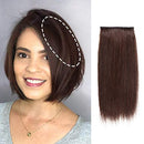 MRS HAIR Clip in Human Hair Pieces Double Drawn for Women Invisible Hairpin Hair Short Straight Hairpiece for Thinning Hair Adding Hair Volume Fluffy for Hair Extensions Daily Use (10 Inch Dark Brown) MRS HAIR