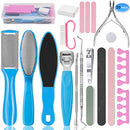 EAONE Pedicure Kit 20 in 1, Professional Pedicure Tools Set Stainless Steel Foot Files Callus Remover Foot Rasp Scrubber Dead Skin Remover Pedicure Spa Kits for Women Men Foot Care at Home and Salon EAONE