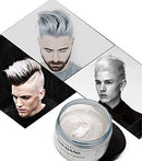 Natural Hair Wax Color Styling Cream Mud, Adofect Natural Hairstyle Dye Pomade, Temporary Hairstyle Cream 4.23 oz, Hairstyle Wax for Men, Women, Halloween, Party, Cosplay, White Adofect