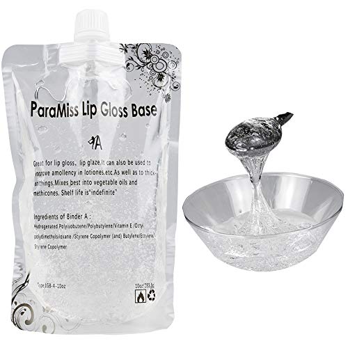 PARAMISS Lip Gloss Base 10 Ounce (350 ML) Clear Lip Gloss Non-Stick Moisturizing Versagel lip gloss base DIY Handmade Lip Gloss Lip Balms Lip Plumper Making Organic Lip Gloss Supplies . (A) PARAMISS
