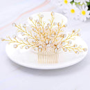 Aukmla Bride Wedding Hair Combs Crystal Hair Piece Flower Hair Accessories Decorative for Women and Girls Aukmla
