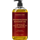 Stretch Mark and Scar Frankincense Massage Oil by Majestic Pure, for Softer & Smoother Skin - Visibly Reduces Appearances of Scars and Stretch Marks - 8 fl oz MAJESTIC PURE