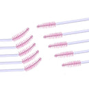 100 PCS Mascara Brushes Disposable Eyelash Brushes Eye Lash Eyebrow Applicator Cosmetic Makeup Brush Tool (White-Pink) Elisel