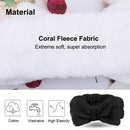 Spa Headband - 3 Pack Bow Hair Band Women Facial Makeup Head Band Soft Coral Fleece Head Wraps For Shower Washing Face LADES