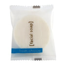 Hotel Size Soap, Round Facial 23 gr. 50 Bars per case, 2-inch Diameter White bar. Perfect for Airbnb, Travel, Guest, Vacation Fresh Choice