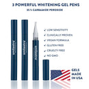 Smilestra Teeth Whitening Kit with LED Light, Non-Sensitive Teeth Whitener with 3 Tooth Whitening Gel Pens, 35% Carbamide Peroxide, Teeth Whitening Products Made in USA with Case. Smilestra