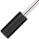 USA PANA Professional 3/32" Shank Size - Flat Top Small Barrel Carbide Bit - 5X Coarse Grit to Extra Fine Grit - Gold, Silver, DLC Black - Nail Drill Bit for Dremel Machine (Medium, DLC Black) PANA