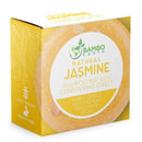 Solid Shampoo Bar And Conditioner Effect Hair Soap – 100% Organic Shampoo Bars For Hair With All Natural Plant Based Essential Oils And Zero Waste Biodegradable Packaging (Jasmine) BAMBOEARTH