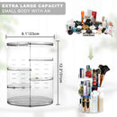 sanipoe 360 Spinning Makeup Organizer, Lazy Susan Rack Cosmetic Carousel Storage Shelf, Great for Countertop and Bathroom, Clear sanipoe