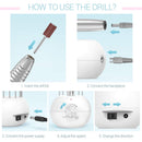 MelodySusie Portable 28000 RPM Electric Nail Drill with Bits, 56 Sanding Bands, Compact Nail Drill Machine for Acrylic Nails Professional Shaping, Gel Nails Manicure Pedicure Polishing, Upgrade MelodySusie