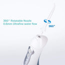 Water Flosser - Initio 300ML Water Dental Flosser Cordless for Teeth Cordless Dental Oral Irrigator with 3 Modes, 6 Tips, IPX7 Waterproof, Rechargeable Waterproof Teeth Cleaner for Home and Travel Initio