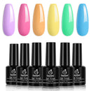 Beetles Gel Nail Polish Set, Easter Egg Hunt 6 Colors Spring Summer Bright Yellow Green Blue Pink Purple Soak Off Gel Polish Set Gift for Women beetles Gel Polish Store