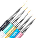 Beetles Nail Art Liner Brushes, Nail Gel Polish Painting Nail Art Design Brush Pen Set Diamond application Rhinestone Handle, Nail Dotting Painting Drawing Pen Sizes 5/7/9/11/20mm, 5Pcs beetles Gel Polish