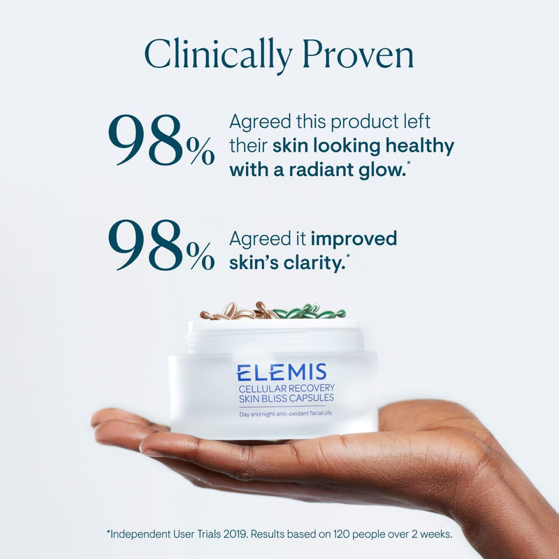 ELEMIS Skin Bliss Capsules, 60 Count – Antioxidant-Rich Anti-Aging Day & Night Face Oils, Purify, Replenish & Nourish the Skin, Skincare Serum Capsules for Face