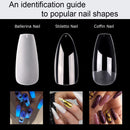 Makartt Stiletto Nail Tips, 500Pcs Full Cover False Nails Clear Press on Nails Acrylic Nail Tips Soak Off Nail Tips Clear Tips for Acrylic Nails with Bag, 10 Sizes Makartt