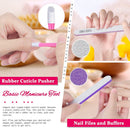 Dual Nail Forms Set,TsMADDTs Clear Acrylic Coffin Nail Forms Set with 120pcs Gel Nail Molds 10pcs Clear Nail Tips Clips,Nail Gel Brush Pen Nail Files Buffer Cuticle Pushers,Nail Extension Forms Set TsMADDTs