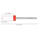 PANA 3/32" Shank Size Professional USA - Smooth Top Large Barrel White Ceramic Bit - Nail Drill Bit for Dremel Machine (Fine) PANA