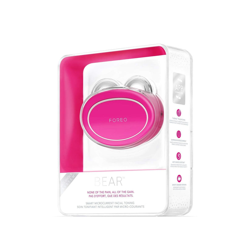 FOREO BEAR App-connected Microcurrent Facial Toning Device with 5 Intensities, Fuchsia martinandmark.com