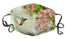 TopA Fashion Face Decoration Cotton Dust Dirt Proof Windshield Unisex Adjust Elastic Bands (Lovely Hummingbird and Pink Flowers) FQJNS