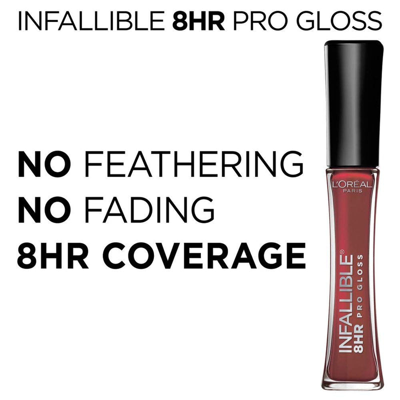 L’Oreal Paris Makeup Infallible 8 Hour Hydrating Lip Gloss, Raisin, 0.5 Ounce L'Oreal Paris