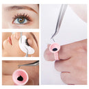 WINMIU 300PCS Disposable Tattoo Lash Glue Rings for Eyelash Extensions, Nail Art Plastic Glue Supplies Rings Cups Holder, Finger Hand Beauty Tools, Pigment Nail Eyelash Glue Ring Holders (Pink) WINMIU