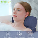 AEROiVi Bathtub Pillow Headrest Bath Pillows for Tub Neck and Back Support with Non Slip Suction Cups Spa Bath Cushion Dark Blue AEROiVi