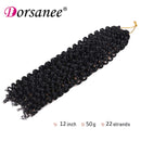 7 Pack 12 Inch Passion Twist Hair Water Wave Synthetic Crochet Braids for Short Passion Twist Braiding Hair Goddess Locs Bohemian Curl Hair Extensions (7Packs, 12Inch, 1B