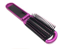 2 ALAZCO Folding Hair Brush With Mirror Compact Pocket Size Travel Car Gym Bag Purse Locker (2 Assorted Colors) ALAZCO