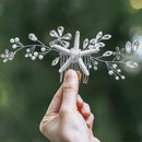 Yean Starfish Bride Wedding Hair Comb Sliver Crystal Beach Bridal Hair Piece Flower Hair Accessories for Women and Girls Yean