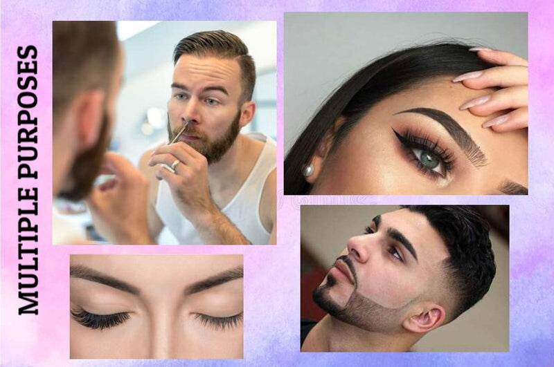 PROFESSIONAL Mini TWEEZERS with Easy Scissor Handle, The BEST PRECISION EYEBROW TWEEZERS Men/Women; PORTABLE Beauty Tools for Facial Hair, Ingrown Hair, Blackhead; 58CC Purple MADE IN MEXICO Curtis