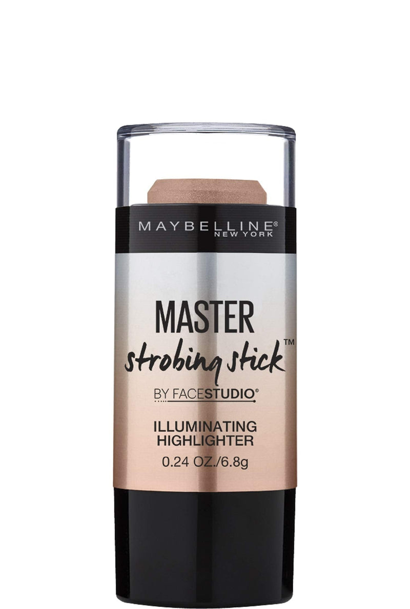 Maybelline New York Makeup Facestudio Master Strobing Stick, Medium - Nude Glow Highlighter, 0.24 oz. Maybelline New York