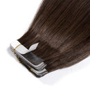 Tape in Hair Extensions Human Hair 14''-24'' Double Side Tape Seamless Skin Weft Rooted Tape on Natural Hair Extensions 20pcs Long Straight Silky (16 inch 50g,