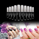 Vivace 2Pack Natural/Clear 2 Color French 1000 Nail Tips(Clear 500tips/ Natural 500tips) 10Sizes,Long Ballerina Nails, Acrylic Nail Tips (French) Vivace