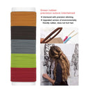 Hair Elastic Ties, KUBOM 10-Color No-Metal Ponytail Holders for Women's Hair 100pcs Girls Women Hair Bands, 4MM KUBOM