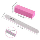 Nail Files and Buffer, TsMADDTs Professional Manicure Tools Kit Rectangular Art Care Buffer Block Tools 100/180 Grit 12Pcs/Pa(White) TsMADDTs
