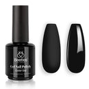 Beetles Gel Nail Polish, 1 Pcs 15ml Audrey Black Color Soak Off Gel Polish Nail Art Manicure Salon DIY Gel Nail Design Decoration at Home beetles Gel Polish