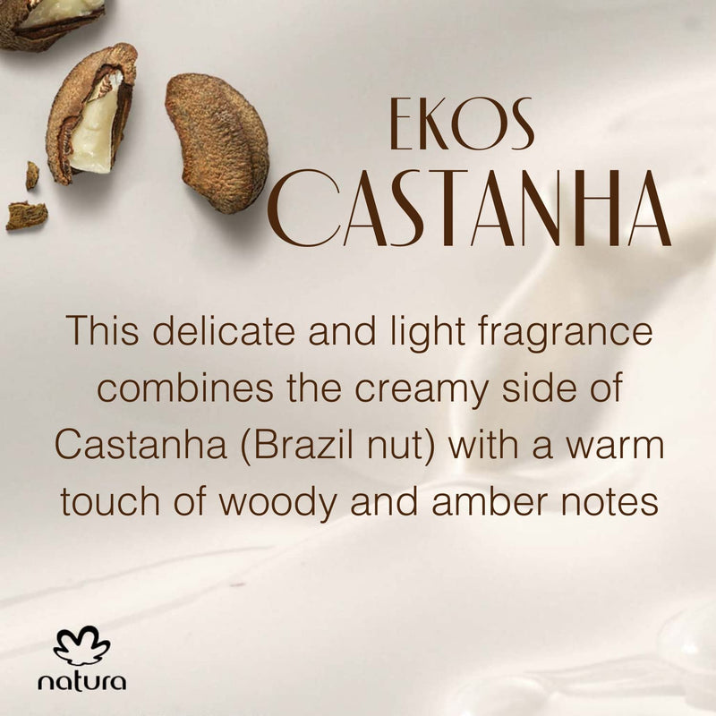 natura Ekos Castanha Nourishing Hand Wash Set (2 Products) - Hand Soap and Hand Cream - Creamy Floral Scent - Gift Box - Vegan Skincare - Brazilian Beauty Secrets - Self Care & Hand Care Infinity Warehouse