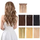 20" Clip in Hair Extensions Remy Human Hair for Women - Silky Straight Long Human Hair Clip on Extensions 75grams 4pieces