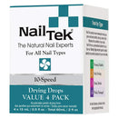 Nail Tek 10-Speed, Fast-Drying, Quick Setting, Non-Greasy Nail Polish Drying Drops for All Nail Types, 0.5 oz, Value 4-Pack Nail Tek Store