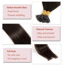 100 Strands/Pack I Tip Remy Human Hair Extensions Pre Bonded Keratin Stick In Hair Extensions Cold Fusion Hair Piece For Women Long Straight
