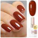 Double Rhythm 0.5 Oz Gel Nail Polish Neutral Natural Same Color Same Bottle Translucent Light Milky Pastel 15ML Manicure French Design Art DIY at Home (Pearl Green-B1146) Infinity Warehouse