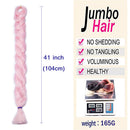 Jumbo Braiding Hair Jumbo Braid Hair Extensions Jumbo Box Braids Crochet Hair Long for Women Kids DIY High Temperature Synthetic Fiber 41 Inch Pink 1 Bundle Benehair