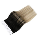 Fshine Tape in Hair Extensions Human Hair 22 Inch Tape in Balayage Hair Extensions Off Black 1B Fading to 8 And 22 Blonde Extensions 20 Pcs Invisible Tape in Hair Extensions 50 Gram Fshine Store