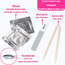 Nail Polish Remover Wipes, MIILYE Individual Fingernail Gel Nail Polish Remover Pads Soak off Aluminum Foil Wraps,1x Nail File +1x Scraper Stick Included (100 Pads) MIILYE Store