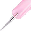 Ivy-L Premium 2 Way French Gel Acrylic Nail Art Kolinsky Brush with Dotting Tool for Professional Manicure Cuticle Clean up Nail Art Design (Size