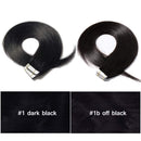 100g Tape in Hair Extensions Human Hair 40pcs Off Black 16 inch Long Remy Hair Straight Seamless Skin Weft Tape ins Double Sided Tapes on 16 inch